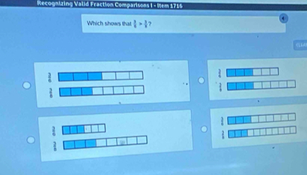 Fraction Comparisons I - Item 1710 
Which shows that  3/5 > 3/2  ?