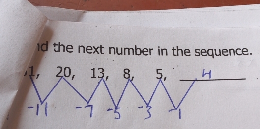 id the next number in the sequence.