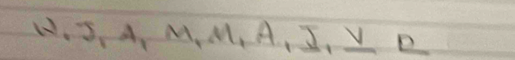 5, A, M, M, A, I 、 V D