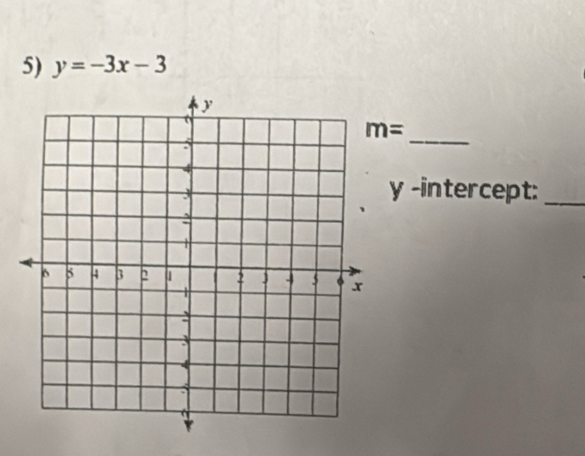 y=-3x-3
m=
_
y -intercept:_