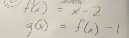 f'(x)=x-2
g(x)=f(x)-1