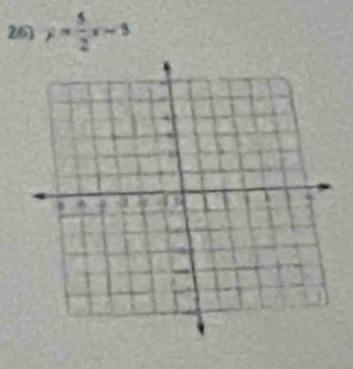 26 y= 5/2 x-3