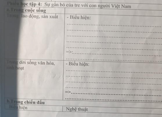 Phiêu học tập 4: Sự gắn bó của tre với con n_ 
_ 
_