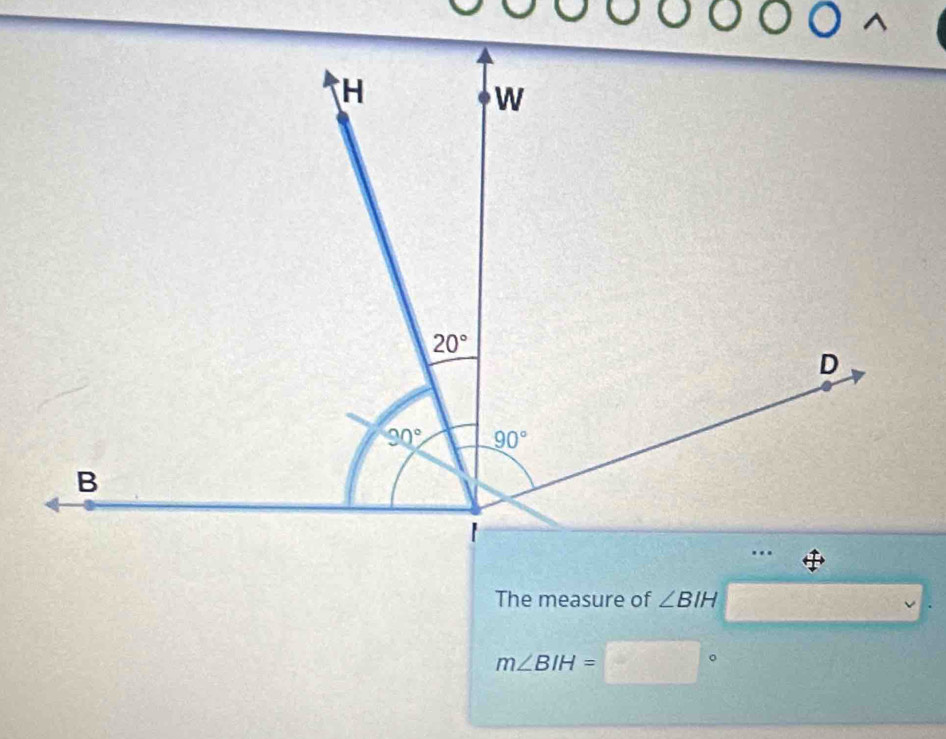 The measure of ∠ BIH
m∠ BIH=
。