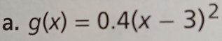 g(x)=0.4(x-3)^2