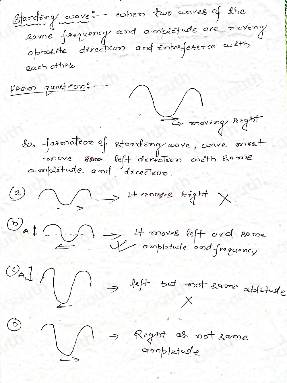 Solved: The diagram below represents a wave moving toward the right ...