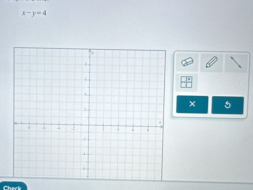 x-y=4
× 
Check