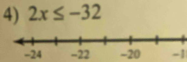 2x≤ -32
-1