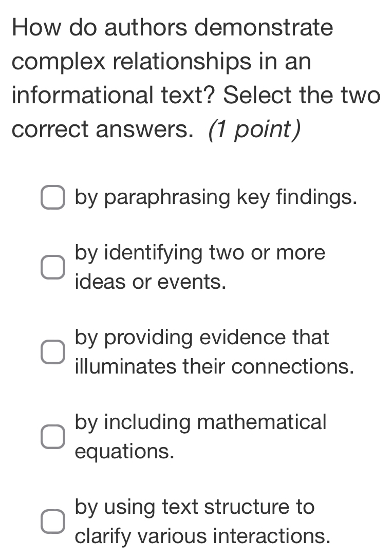 Solved: How do authors demonstrate complex relationships in an ...