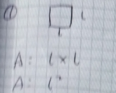 ① □°
A=l* l
A:6^2