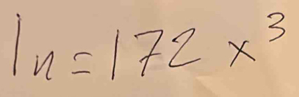 ln =172x^3