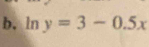 ln y=3-0.5x