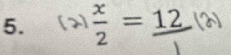  x/2 =frac 12