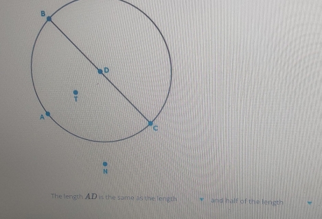 The length AD is the same as the length * and half of the length [Math]