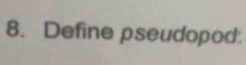 Define pseudopod.