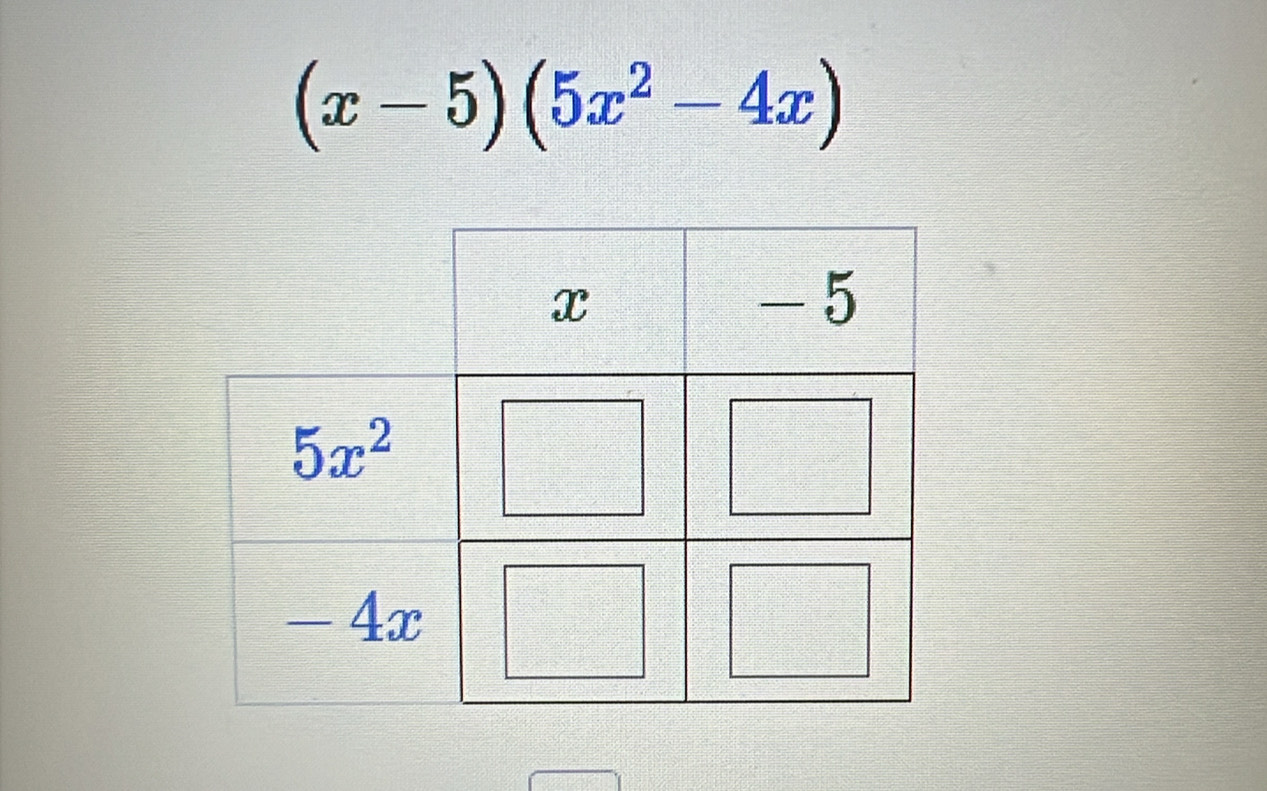 (x-5)(5x^2-4x)