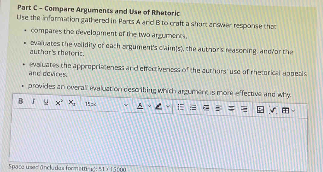 Compare Arguments and Use of Rhetoric Use the information gathered in ...