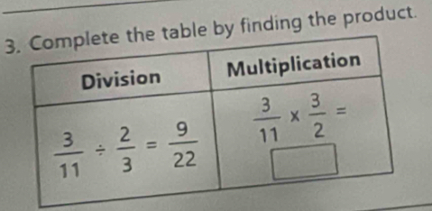 3e by finding the product.