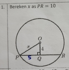 Bereken x as PR=10