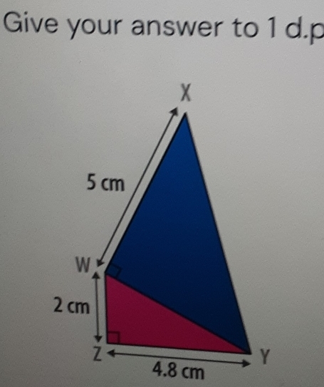 Give your answer to 1 d.p
8 cm