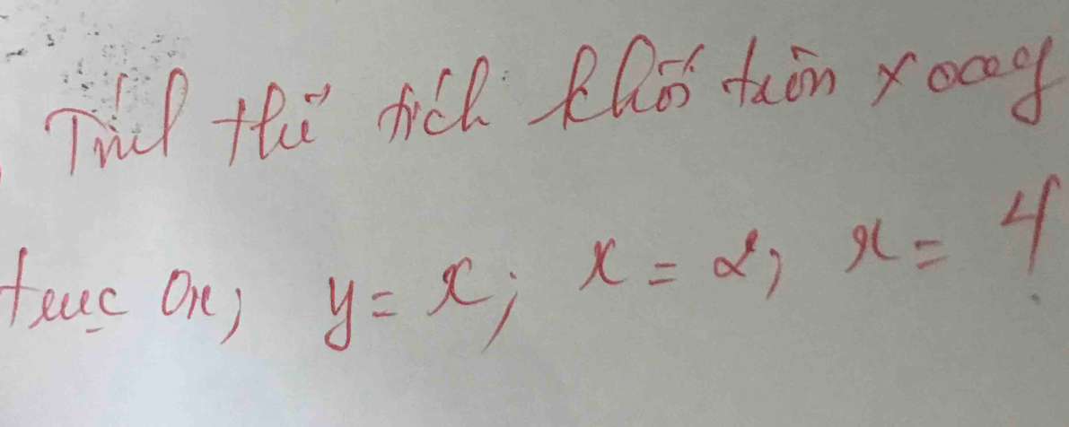 Tu thi rick Rlos taon xocng 
feuc Onj
y=x; x=2; x=4