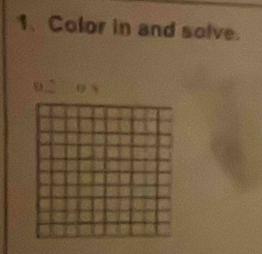 Color in and solve.