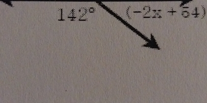 142° (-2x+64)