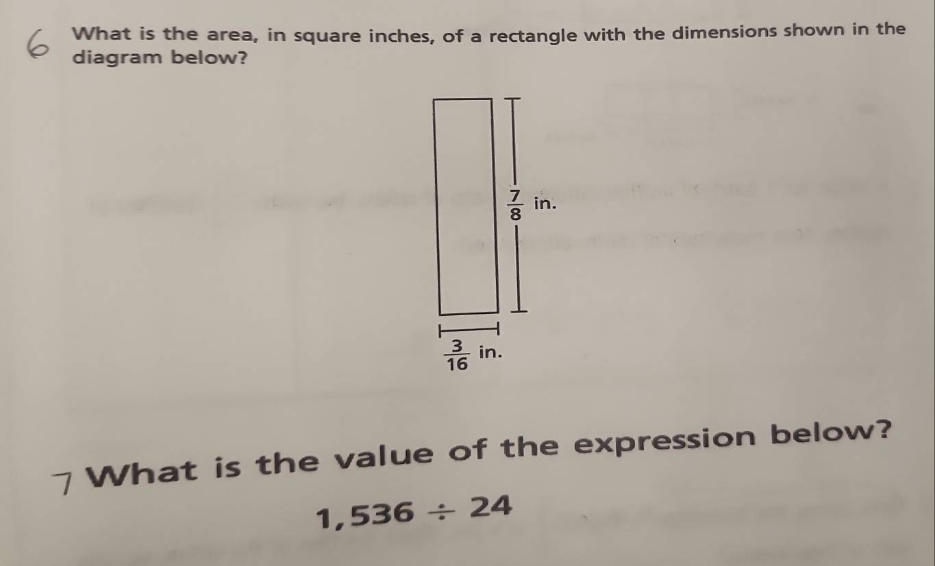 Solved: What is the area, in square inches, of a rectangle with the ...