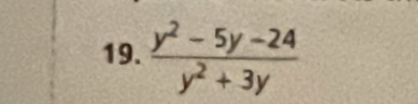  (y^2-5y-24)/y^2+3y 