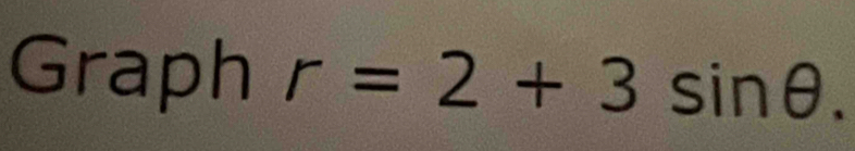 Graph r=2+3sin θ.