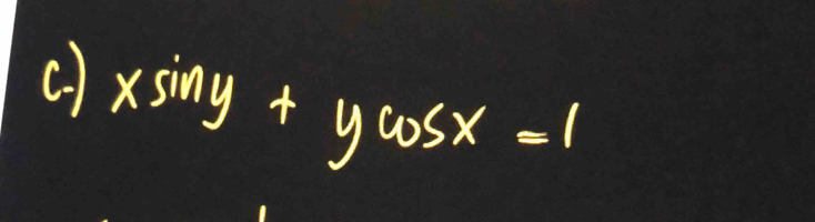 xsin y+ycos x=1