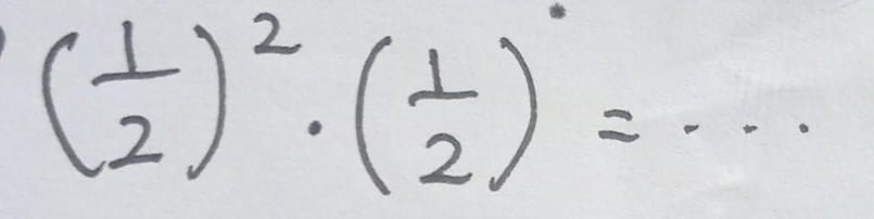 ( 1/2 )^2· ( 1/2 )^0= ..