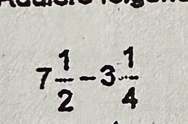 7 1/2 -3 1/4 