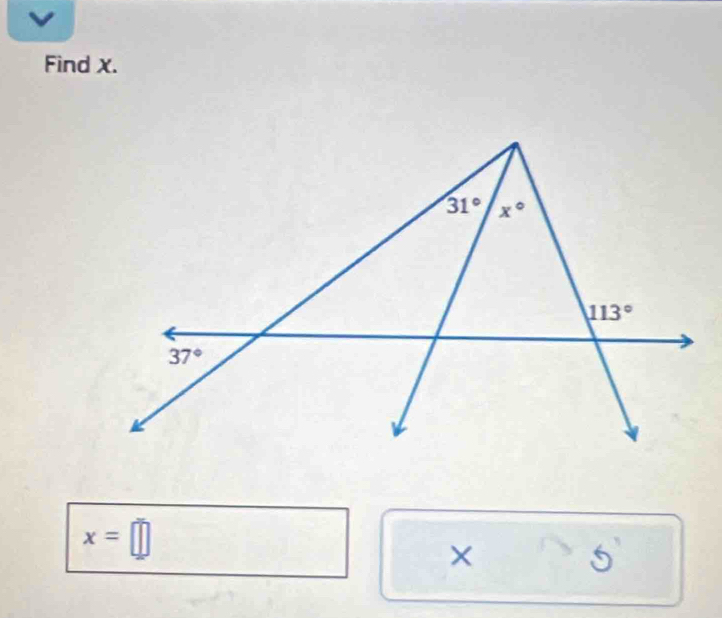 Find X.
x=□
5