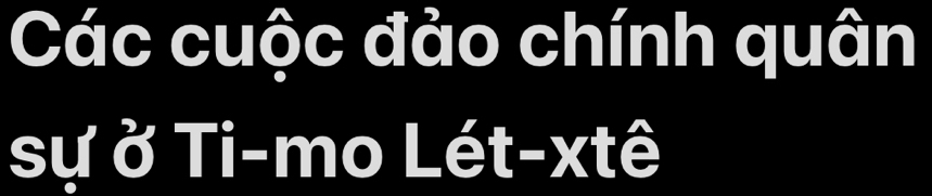 Các cuộc đảo chính quân 
sự ở Ti-mo Lét-xtê