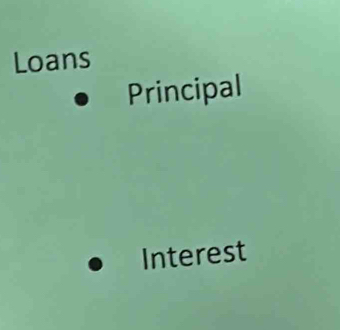 Loans 
Principal 
Interest