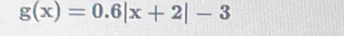 g(x)=0.6|x+2|-3