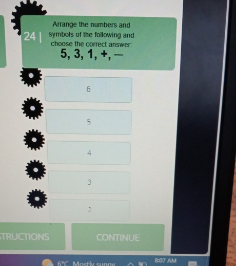 Solved: Arrange the numbers and 24 symbols of the following and choose ...