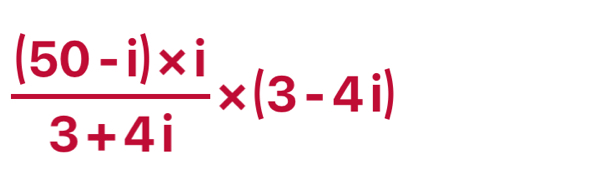  ((50-i)* i)/3+4i * (3-4i)