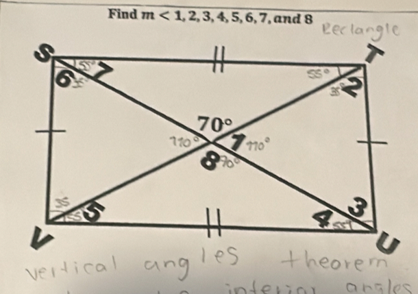 Find m<1,2,3,4,5,6,7 , and 8