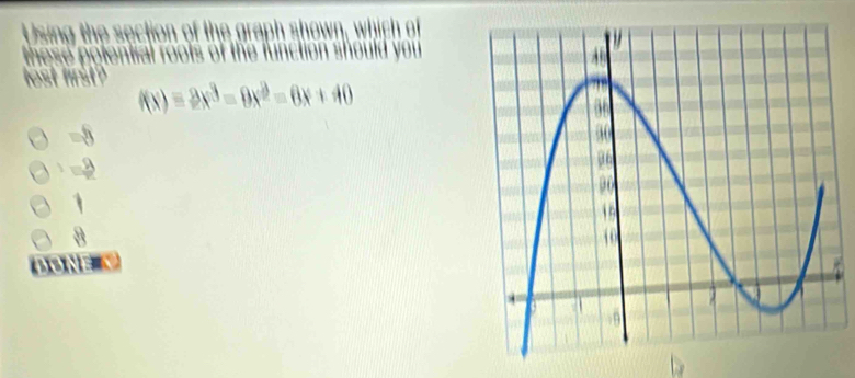 f(x)=2x^3-9x^2=6x+40