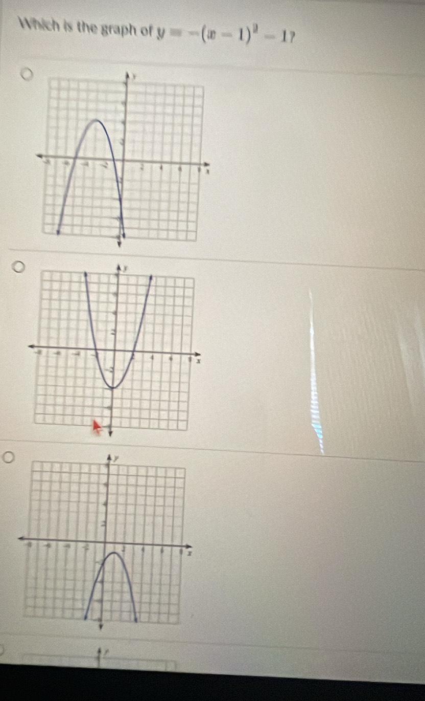 Which is the graph of y=-(x-1)^2-1 ? 
§