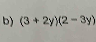 (3+2y)(2-3y)