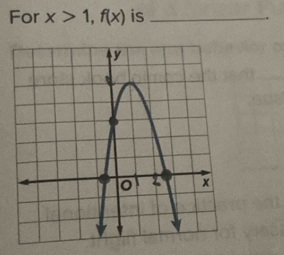 For x>1, f(x) is_