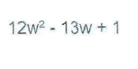 12w^2-13w+1