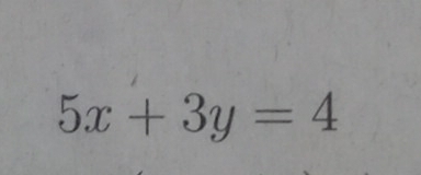 5x+3y=4