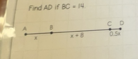 Find AD if BC=14.