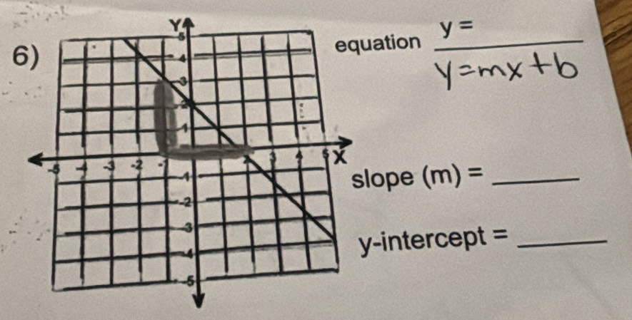 ation y= _ 
ope (m)= _ 
-intercept =_