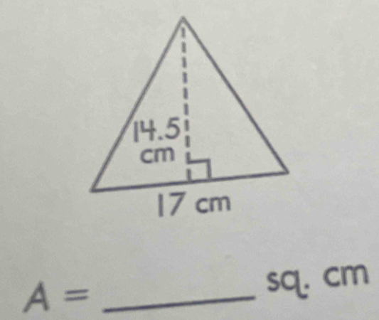 A=
sq. cm