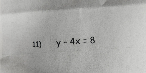 y-4x=8